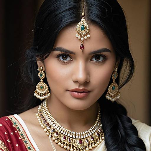 Elegant Indian Girl in Traditional Attire