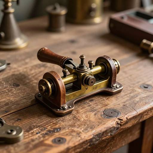 Steampunk Undress Tool on Rustic Table