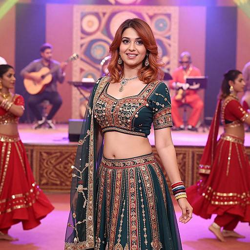 Joyful Woman in Traditional Rajasthani Attire