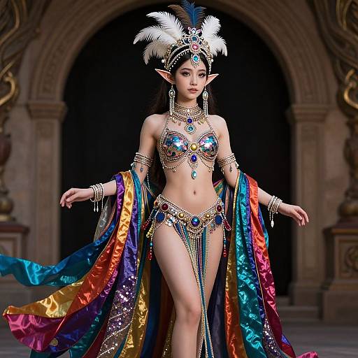 Zephyra Stormwind: Drow Elementalist Showgirl