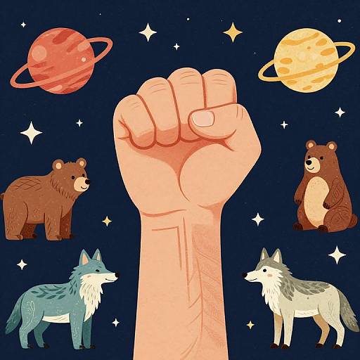 Retro Toys in Native Space Scene