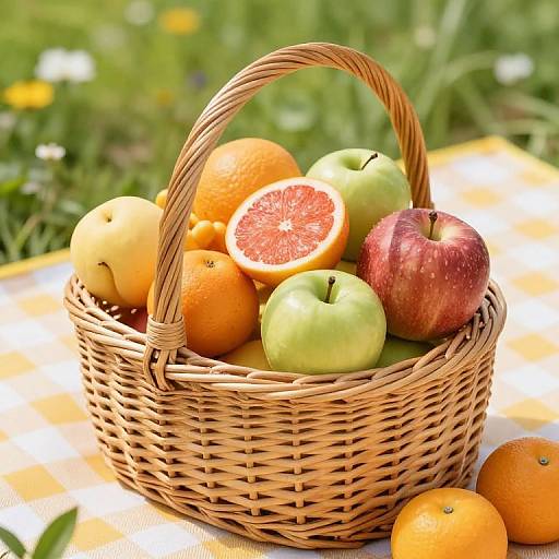 Organic Spring Fruit Picnic Basket