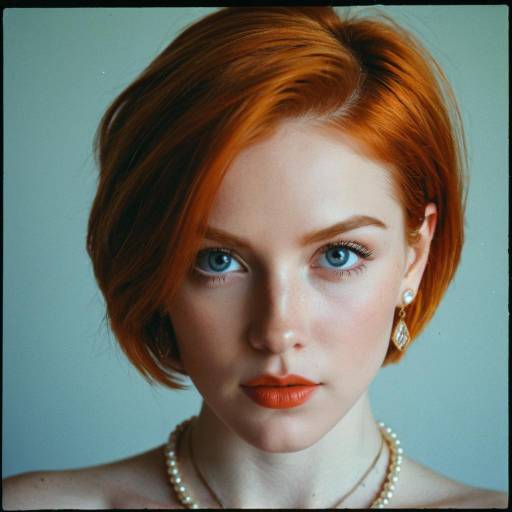 Close-up Portrait of Red-haired Woman
