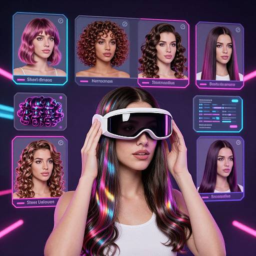 Cyberpunk Virtual Wig Try-On