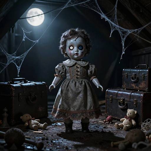 Cursed Antique Doll in Attic