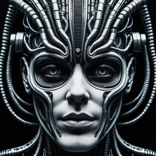 Surreal Synthetic Human Portrait with Mechanical Details