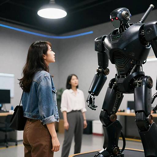 Futuristic Encounter in an Industrial Setting