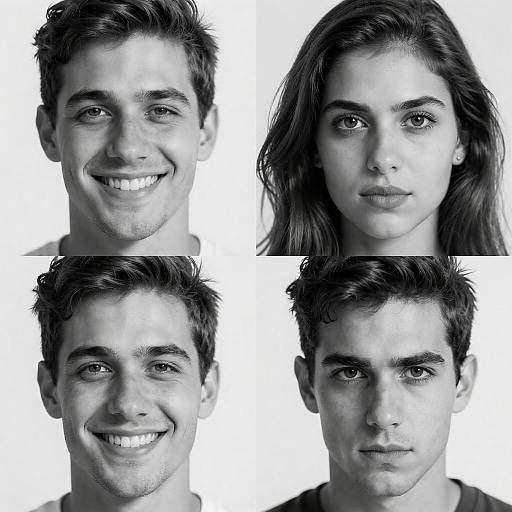 Stylish Black and White Portrait Collage