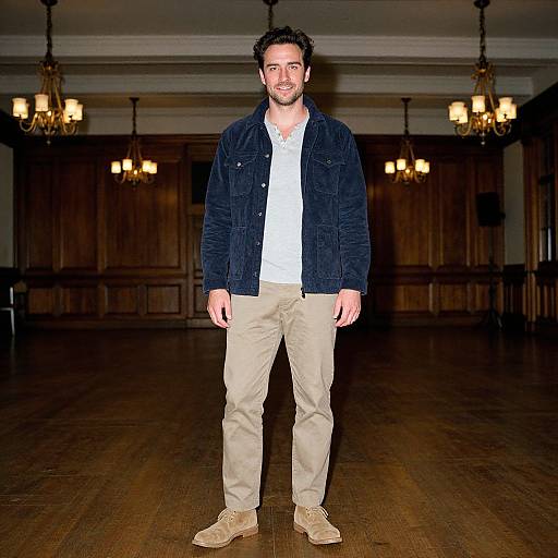 Casual Chic Man in Historic Ballroom