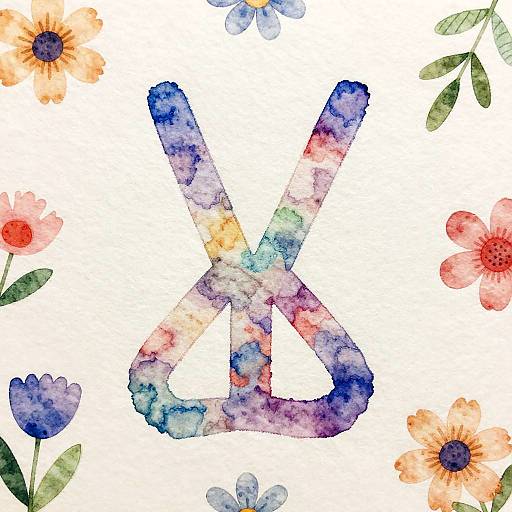 Colorful Watercolor Peace Sign Art