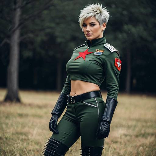 Cropped Military Cosplay Costume Idea