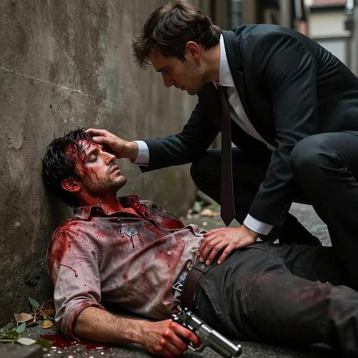 Dramatic Encounter in a Dark Alley