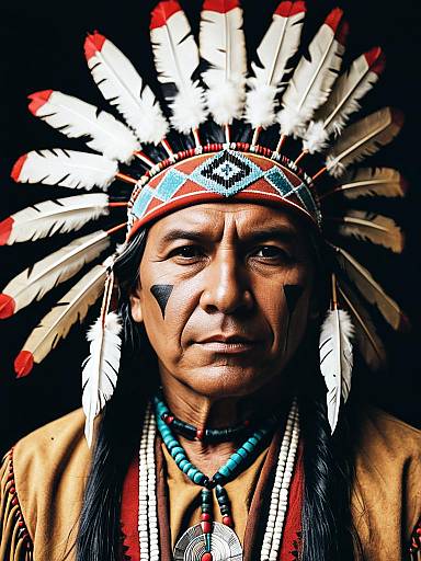 Realistic Native American Costume Portrait