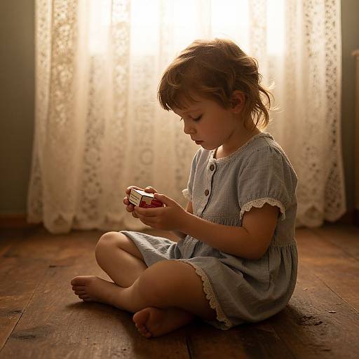 Nostalgic Child with Tooth Box