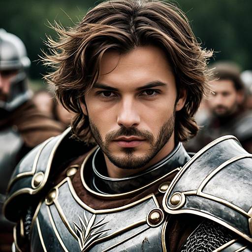 Medieval Knight in Armor Close-up