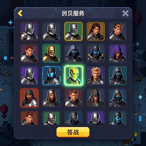 Customizable Game Character Generator UI