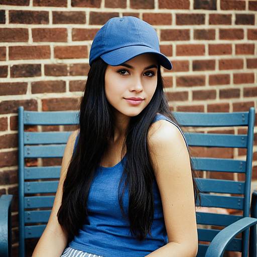 Realistic Portrait of Young Woman Outdoors