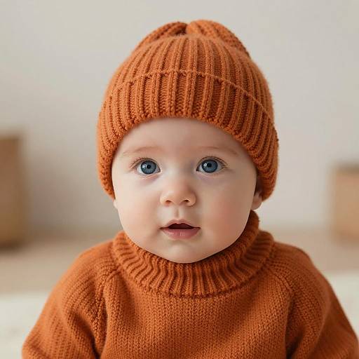 Cozy Winter Portrait of a Newborn