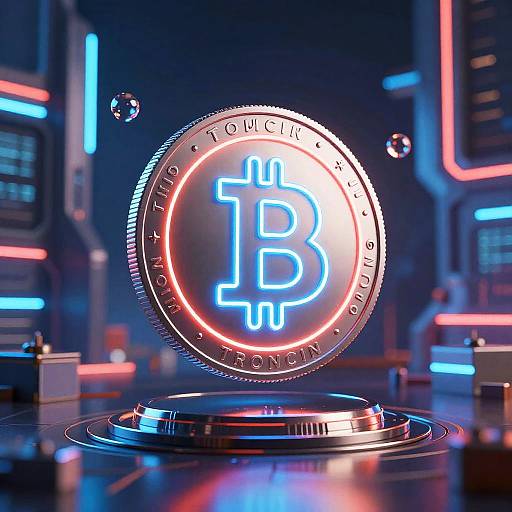 Troncoin Neon Cybercity Digital Currency