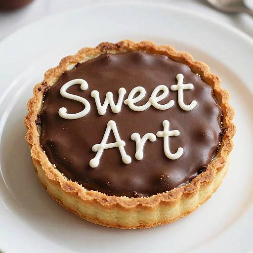 Elegant Chocolate Truffle Tart Photography