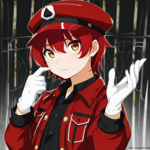 Illustration of Ae-3803, hataraku saibou in the style of Errant