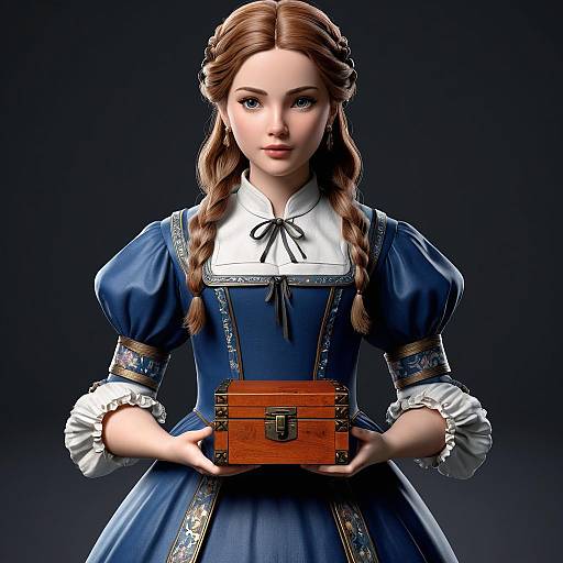 High-Quality Small Chest Girl Artwork