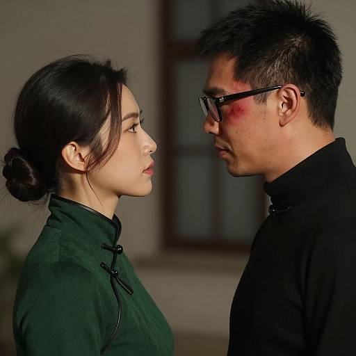 Intense Face-to-Face Interaction Portrait