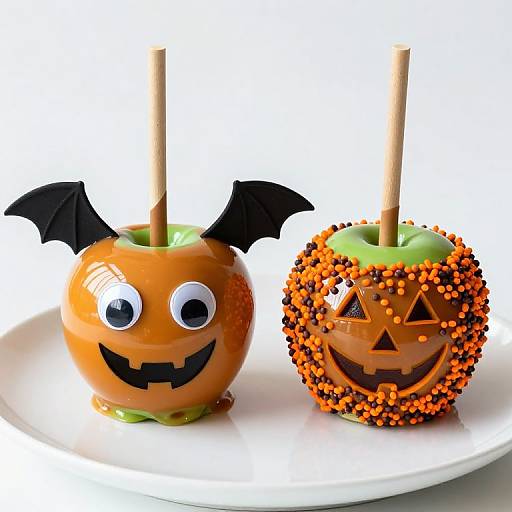 Festive Halloween Caramel Apples Duo