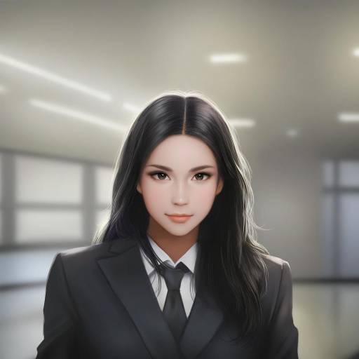 Confident Young Woman in Formal Suit