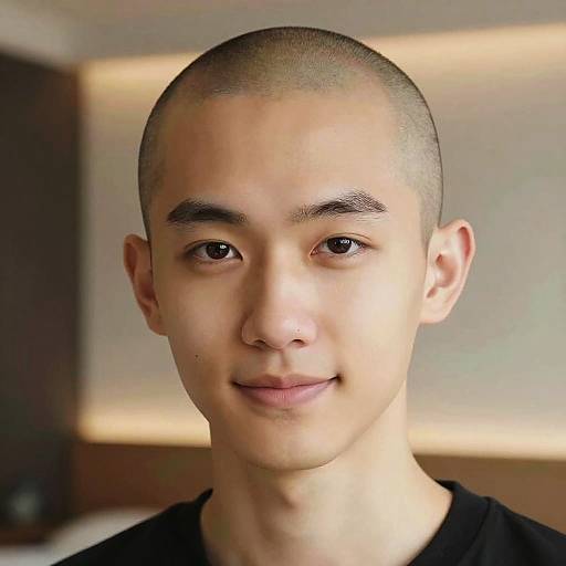 Bald Filter on Stylish Confident Youth