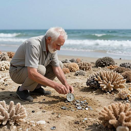 Old Man Seeding Ocean of Time