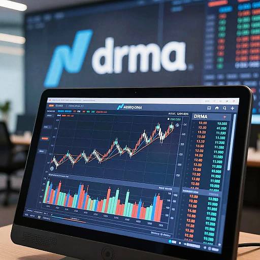 Futuristic Nasdaq DRMA Trading Interface