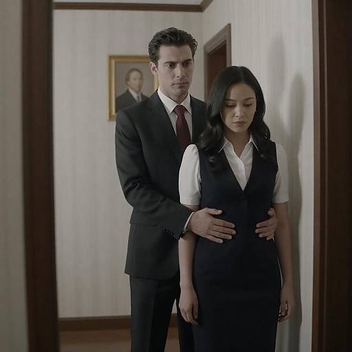 Romantic Yet Tense Hallway Encounter