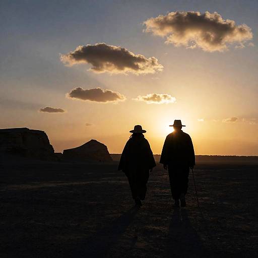 Desert Silhouette at Sunset