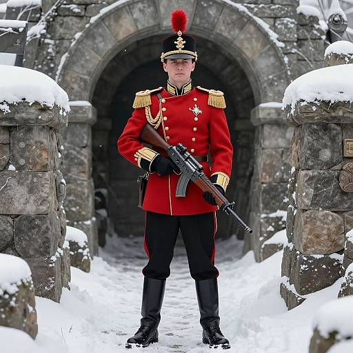 Imperial Guard Commissar in Snowy Trench