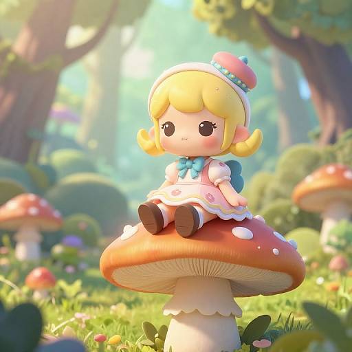 Toadette on Mystical Woodland Mushroom