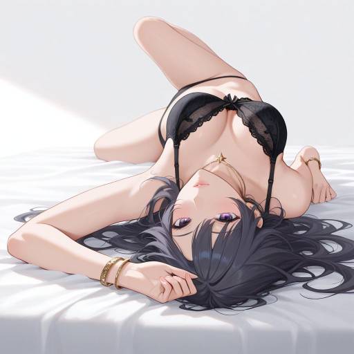 Enigmatic Woman Lying on Bed Enigmatic Woman Lying on Bed