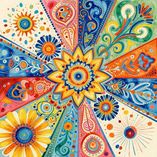 Vibrant Abstract Explosion of Creativity