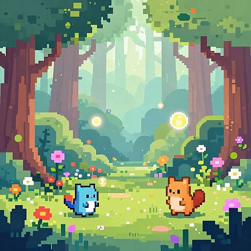 Pixelart Enchanted Forest Fantasy