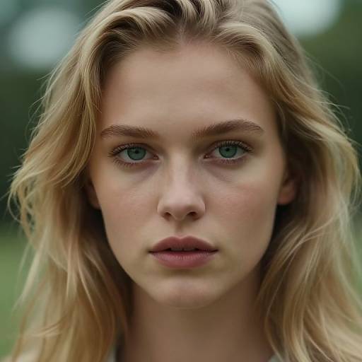 Intense Blonde Portrait with Bokeh