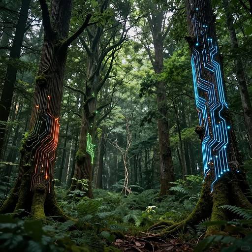 Surreal AI-Transformed Forest