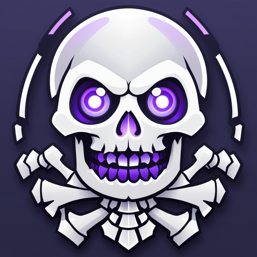 Scary Cartoon Skeleton Twitch Icon