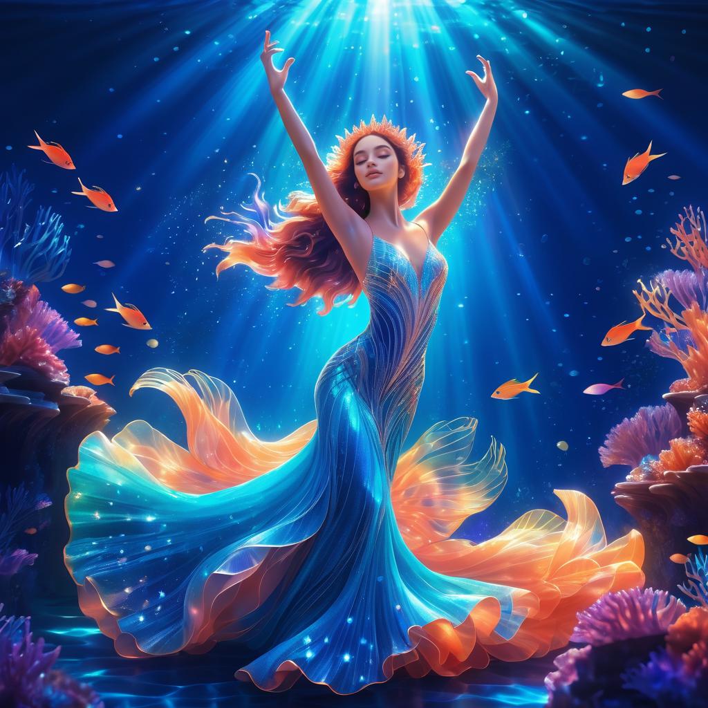 Enchanting Underwater Ballerina Mermaid Pose