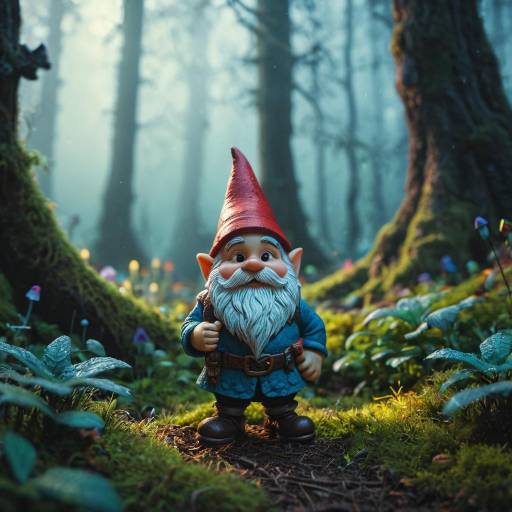 Pixar-Style Miniature Gnome in Enchanted Forest