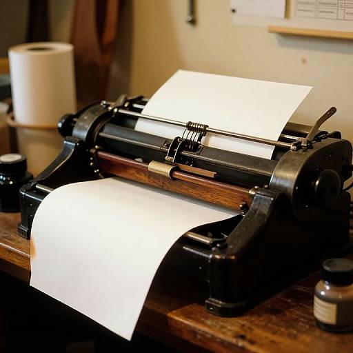Vintage Plotter in Retro Print Shop