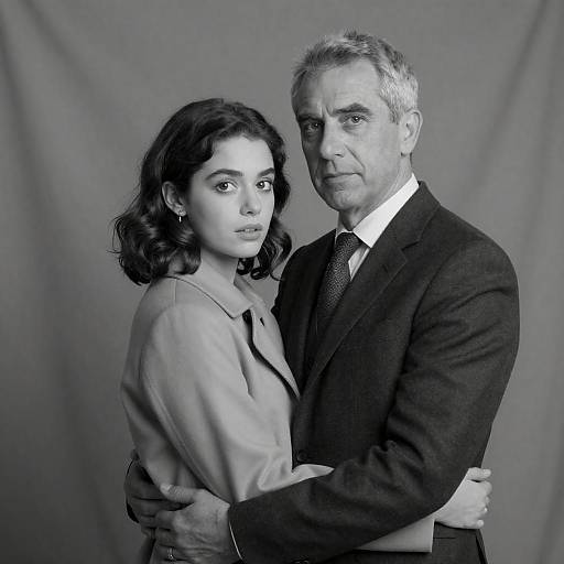 Black and White Intimate Couple Portrait