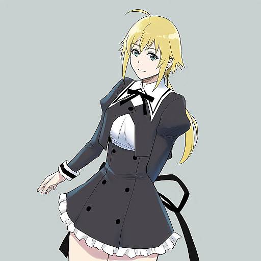 Illustration of Amano soraha, assault lily in the style of Azasuke