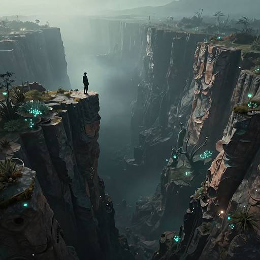 Surreal Abyssal Landscape Artwork