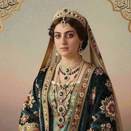 Vintage Qajar Woman Portrait