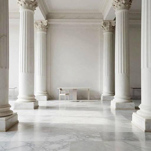 Elegant White Marble Classical Room